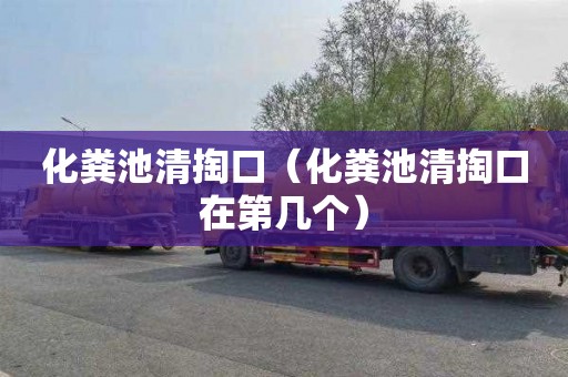 化粪池清掏口（化粪池清掏口在第几个）