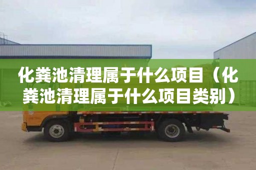 化粪池清理属于什么项目（化粪池清理属于什么项目类别）