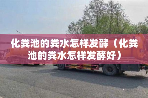 化粪池的粪水怎样发酵（化粪池的粪水怎样发酵好）