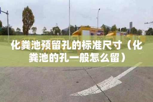 化粪池预留孔的标准尺寸（化粪池的孔一般怎么留）