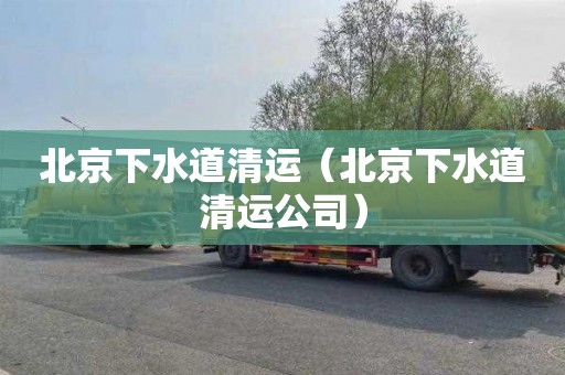 北京下水道清运（北京下水道清运公司）