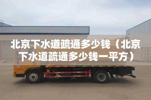 北京下水道疏通多少钱（北京下水道疏通多少钱一平方）