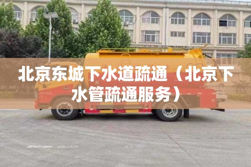 北京东城下水道疏通（北京下水管疏通服务）