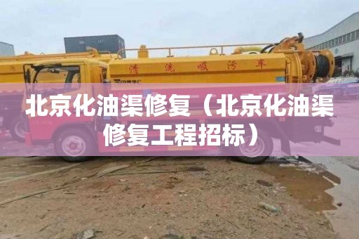 北京化油渠修复（北京化油渠修复工程招标）
