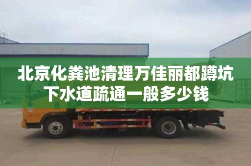 北京化粪池清理万佳丽都蹲坑下水道疏通一般多少钱