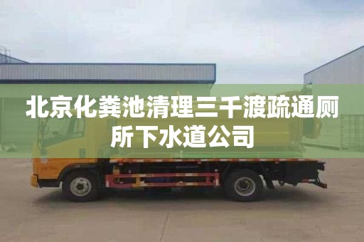 北京化粪池清理三千渡疏通厕所下水道公司