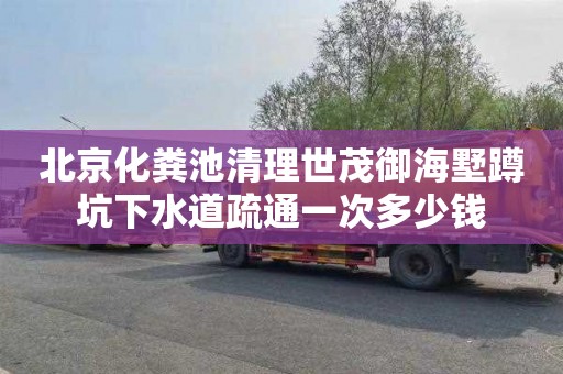 北京化粪池清理世茂御海墅蹲坑下水道疏通一次多少钱