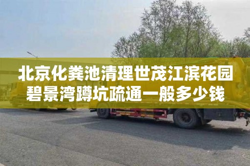 北京化粪池清理世茂江滨花园碧景湾蹲坑疏通一般多少钱