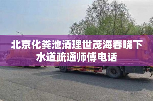 北京化粪池清理世茂海春晓下水道疏通师傅电话