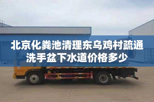 北京化粪池清理东乌鸡村疏通洗手盆下水道价格多少
