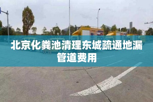北京化粪池清理东城疏通地漏管道费用