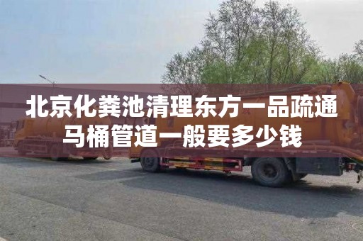 北京化粪池清理东方一品疏通马桶管道一般要多少钱