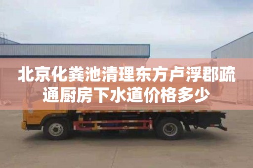 北京化粪池清理东方卢浮郡疏通厨房下水道价格多少