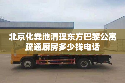北京化粪池清理东方巴黎公寓疏通厨房多少钱电话