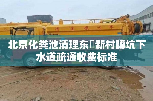 北京化粪池清理东昇新村蹲坑下水道疏通收费标准