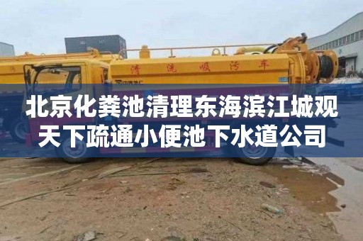 北京化粪池清理东海滨江城观天下疏通小便池下水道公司