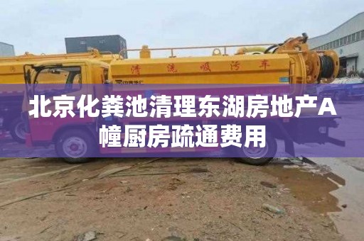 北京化粪池清理东湖房地产A幢厨房疏通费用