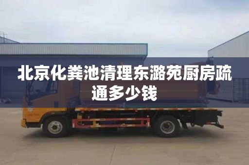 北京化粪池清理东潞苑厨房疏通多少钱