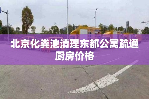 北京化粪池清理东都公寓疏通厨房价格