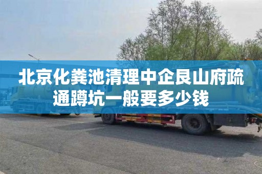 北京化粪池清理中企艮山府疏通蹲坑一般要多少钱