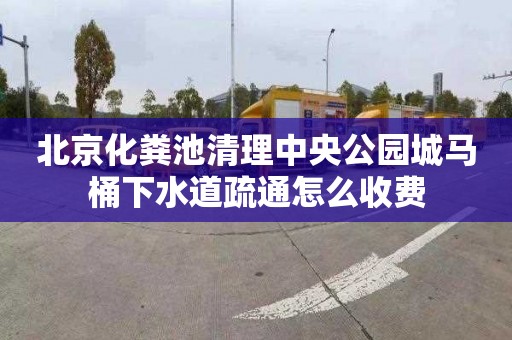 北京化粪池清理中央公园城马桶下水道疏通怎么收费