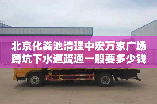 北京化粪池清理中宏万家广场蹲坑下水道疏通一般要多少钱