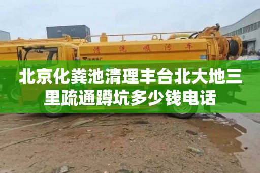 北京化粪池清理丰台北大地三里疏通蹲坑多少钱电话