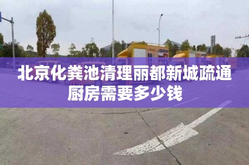 北京化粪池清理丽都新城疏通厨房需要多少钱