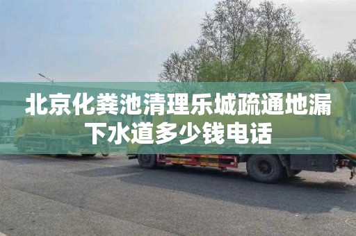 北京化粪池清理乐城疏通地漏下水道多少钱电话