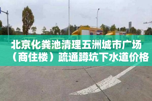 北京化粪池清理五洲城市广场（商住楼）疏通蹲坑下水道价格多少
