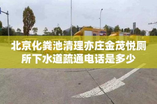 北京化粪池清理亦庄金茂悦厕所下水道疏通电话是多少