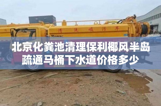 北京化粪池清理保利椰风半岛疏通马桶下水道价格多少