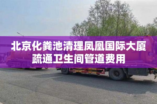 北京化粪池清理凤凰国际大厦疏通卫生间管道费用