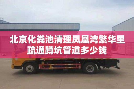 北京化粪池清理凤凰湾繁华里疏通蹲坑管道多少钱