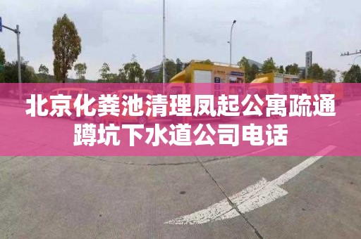 北京化粪池清理凤起公寓疏通蹲坑下水道公司电话