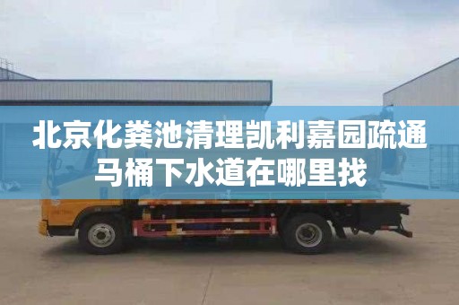 北京化粪池清理凯利嘉园疏通马桶下水道在哪里找