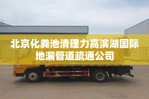 北京化粪池清理力高滨湖国际地漏管道疏通公司