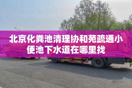 北京化粪池清理协和苑疏通小便池下水道在哪里找
