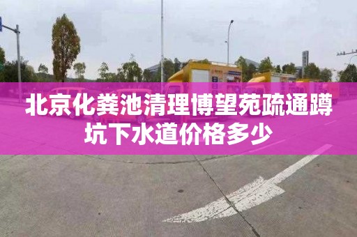 北京化粪池清理博望苑疏通蹲坑下水道价格多少
