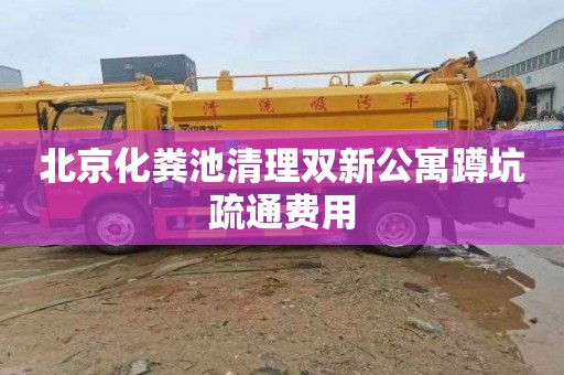 北京化粪池清理双新公寓蹲坑疏通费用