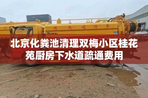 北京化粪池清理双梅小区桂花苑厨房下水道疏通费用