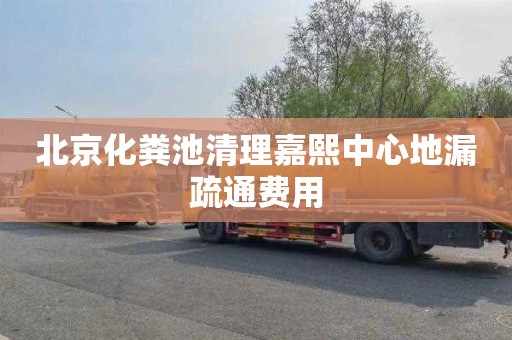 北京化粪池清理嘉熙中心地漏疏通费用