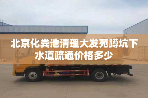 北京化粪池清理大发苑蹲坑下水道疏通价格多少