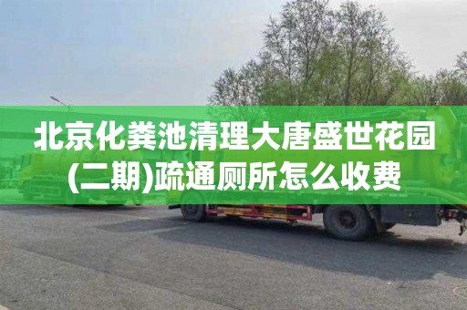 北京化粪池清理大唐盛世花园(二期)疏通厕所怎么收费