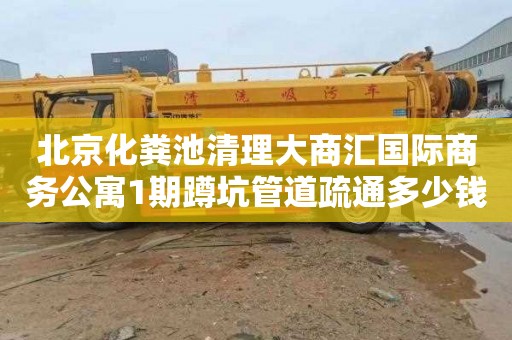 北京化粪池清理大商汇国际商务公寓1期蹲坑管道疏通多少钱