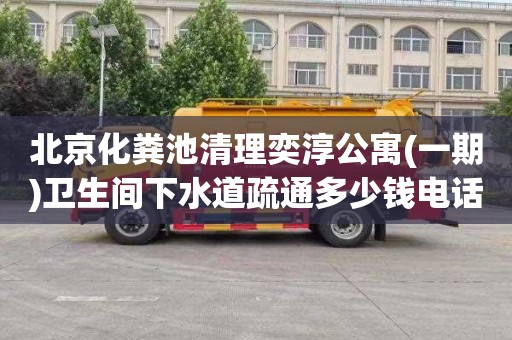 北京化粪池清理奕淳公寓(一期)卫生间下水道疏通多少钱电话