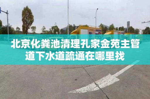 北京化粪池清理孔家金苑主管道下水道疏通在哪里找