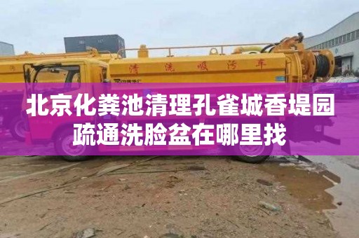 北京化粪池清理孔雀城香堤园疏通洗脸盆在哪里找