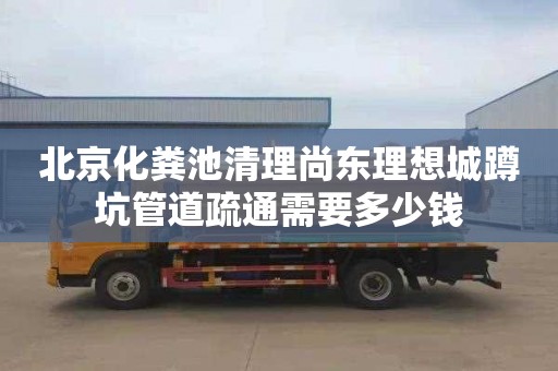 北京化粪池清理尚东理想城蹲坑管道疏通需要多少钱