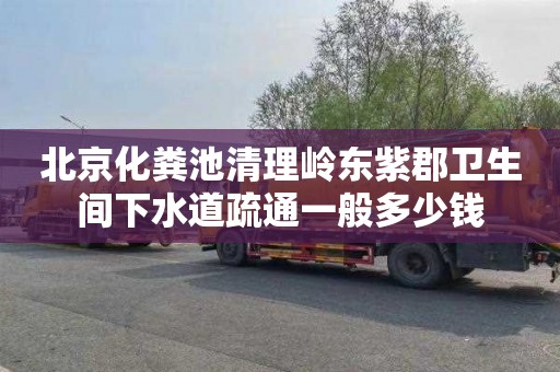 北京化粪池清理岭东紫郡卫生间下水道疏通一般多少钱